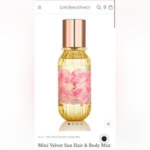 LoveShackFancy Mini Velvet Sun Hair and Body Mist💝